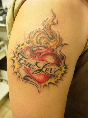 Love Heart Tattoo On Arm